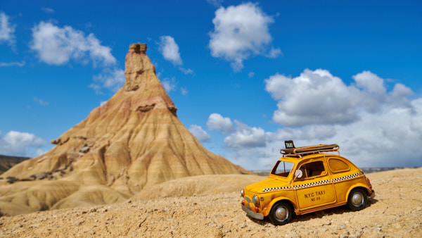 Taxi zur Wüste Banderas Reales, Spanien